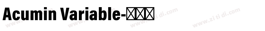 Acumin Variable字体转换